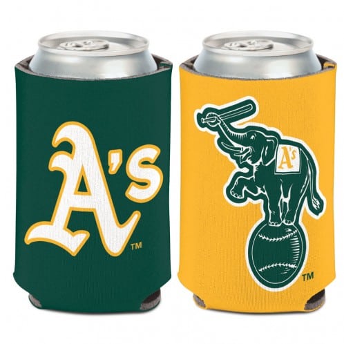 Oakland Athletics 12 oz Yellow Green Can Koozie Holder