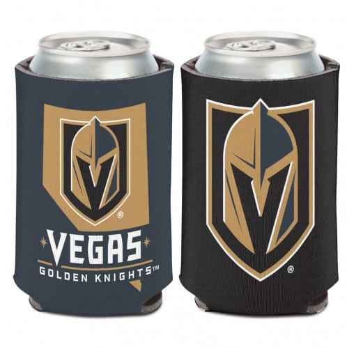 Vegas Golden Knights 12 oz Black Gold Nevada Can Koozie Holder