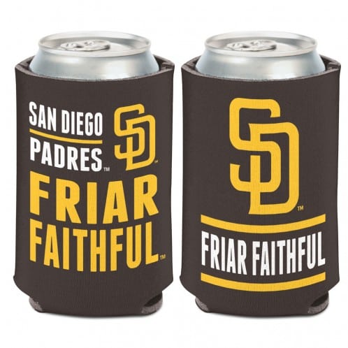 San Diego Padres 12 oz Brown Slogan Can Koozie Holder