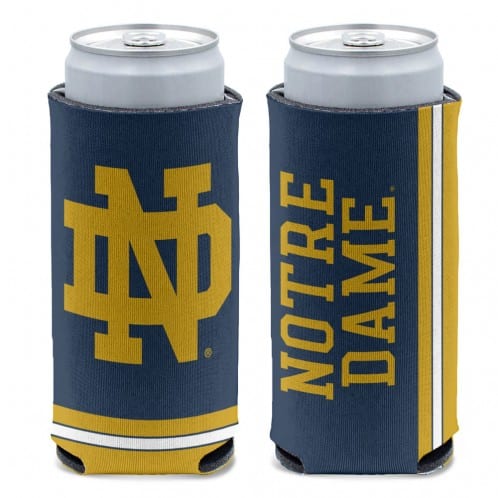 Notre Dame Fighting Irish 12 oz Blue Slim Can Koozie Holder
