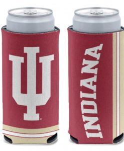 Indiana Hoosiers 12 oz Crimson Slim Can Koozie Holder