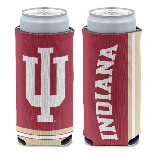 Indiana Hoosiers 12 oz Crimson Slim Can Koozie Holder
