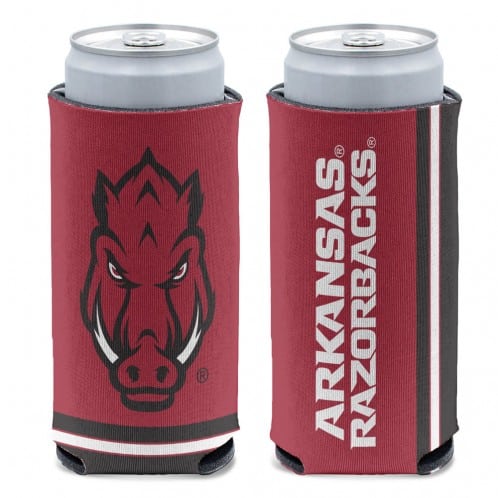 Arkansas Razorbacks 12 oz Red Slim Can Koozie Holder