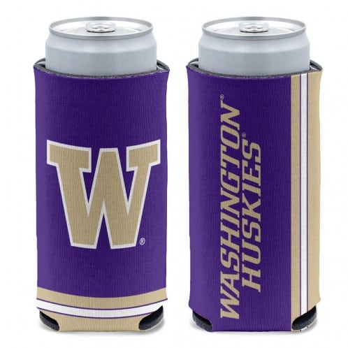 Washington Huskies 12 oz Purple Slim Can Koozie Holder