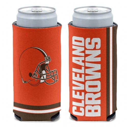Cleveland Browns 12 oz Orange Slim Can Koozie Holder