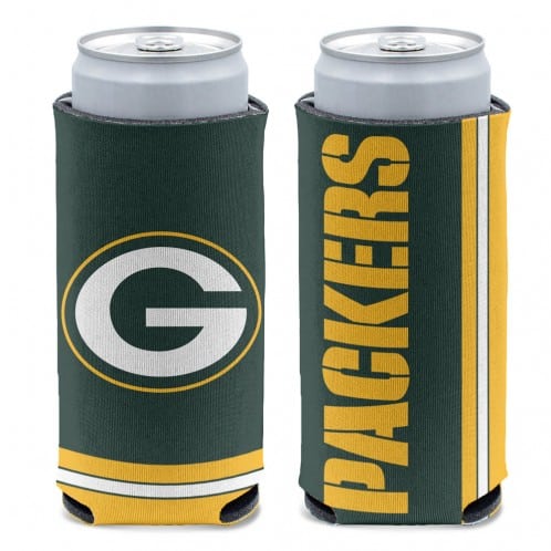 Green Bay Packers 12 oz Green Slim Can Koozie Holder