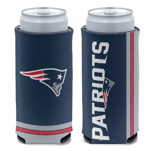 New England Patriots 12 oz Navy Slim Can Koozie Holder