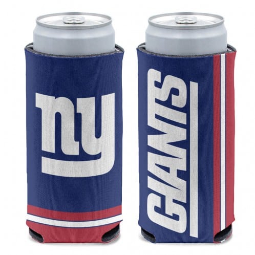 New York Giants 12 oz Blue Slim Can Koozie Holder