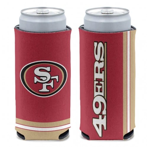 San Francisco 49ers 12 oz Red Slim Can Koozie Holder