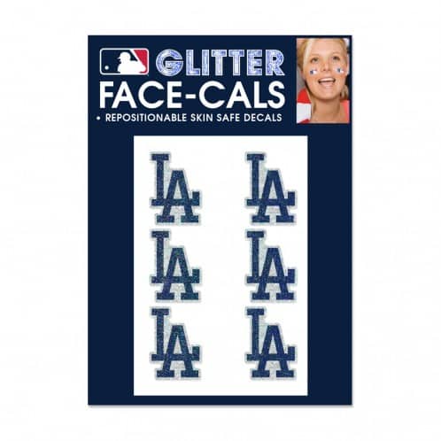 Los Angeles Dodgers Temporary Tattoos Glitter Face Cals