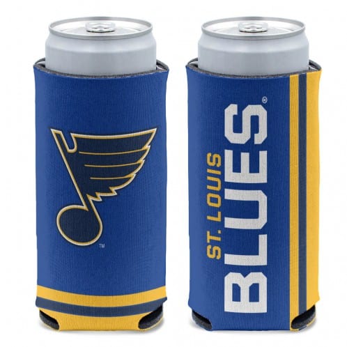 St Louis Blues 12 oz Blue Slim Can Koozie Holder
