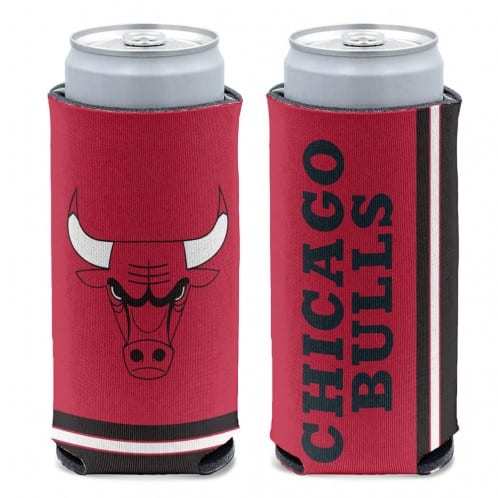 Chicago Bulls 12 oz Red Slim Can Koozie Holder