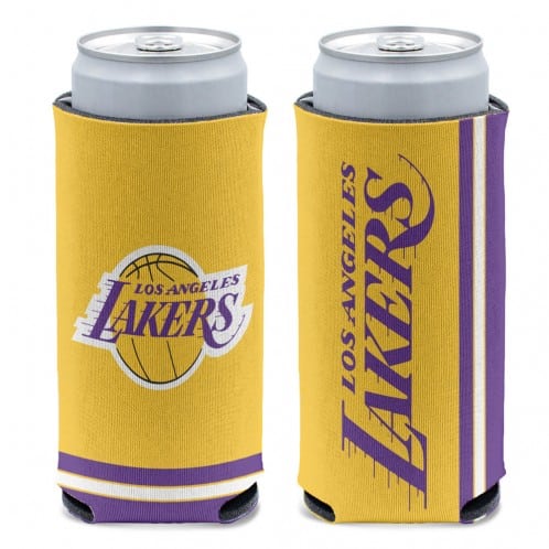 Los Angeles Lakers 12 oz Yellow Slim Can Koozie Holder