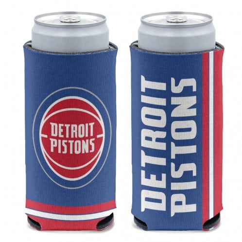 Detroit Pistons 12 oz Blue Slim Can Koozie Holder