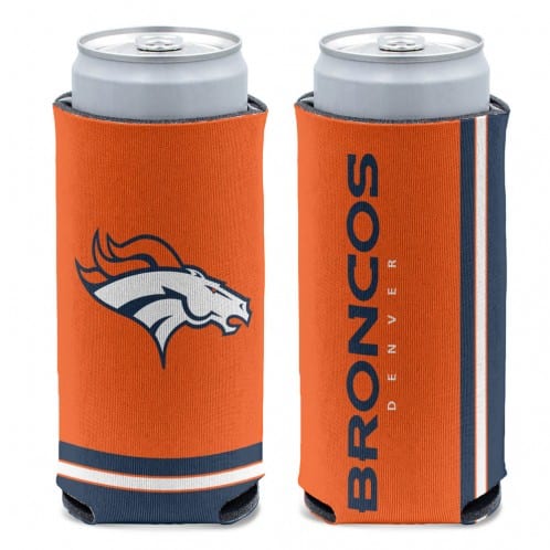 Denver Broncos 12 oz Orange Slim Can Koozie Holder