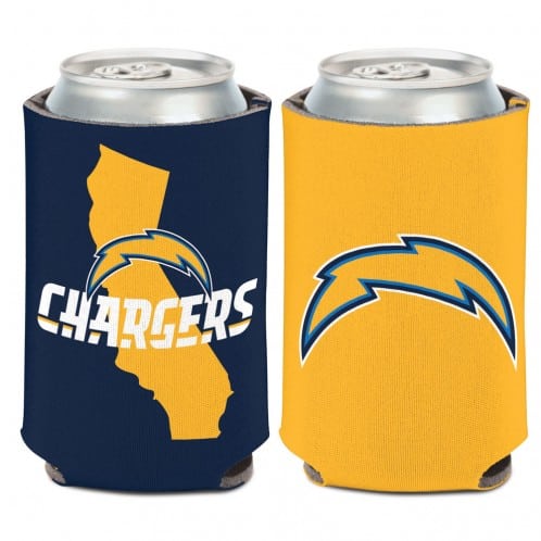 Los Angeles Chargers 12 oz Navy Yellow California Can Koozie Holder