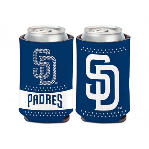 San Diego Padres 12 oz Navy Bling Can Koozie Holder