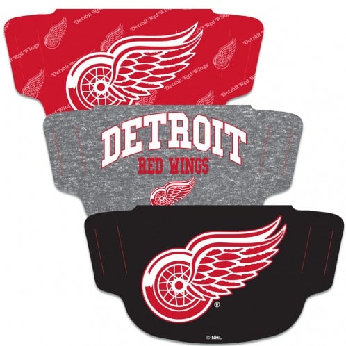 Detroit Red Wings Mask Face Cover 3 Pack