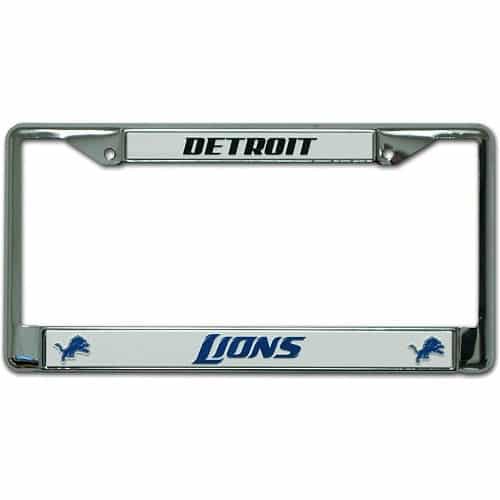 Detroit Lions Chrome License Plate Frame