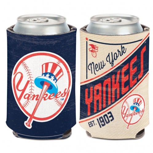 New York Yankees 12 oz Red Blue Cooperstown Can Koozie Holder