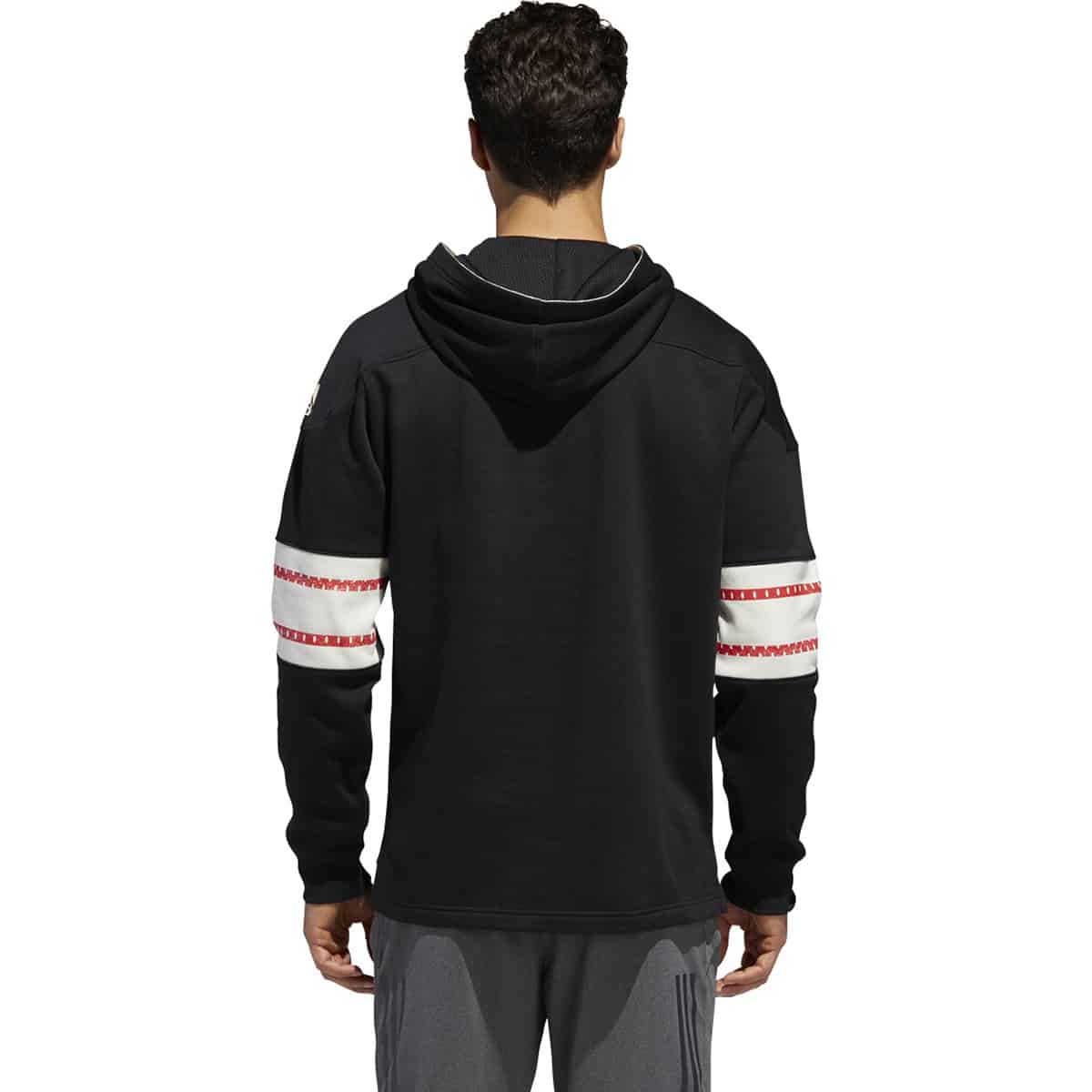 Chicago Blackhawks Men's Adidas Black Pullover Jersey Hoodie - Image 2