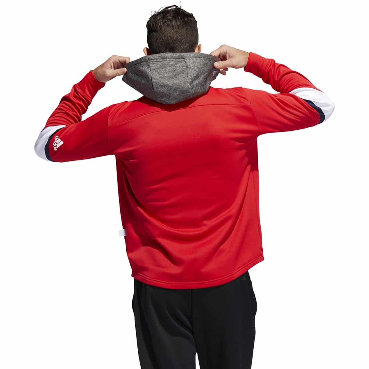Washington Capitals Men's Adidas Red Pullover Jersey Hoodie - Image 2