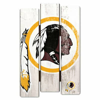 Washington Redskins Wood Fence Sign