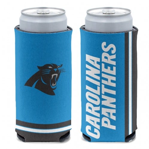 Carolina Panthers 12 oz Blue Slim Can Koozie Holder