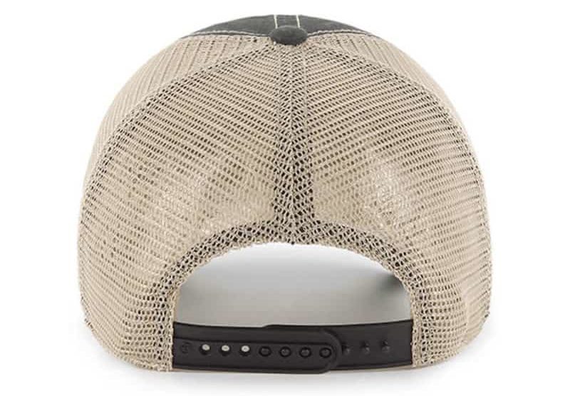 Sacramento Kings 47 Brand Vintage Black Tuscaloosa Clean Up Mesh Snapback Hat - Image 2