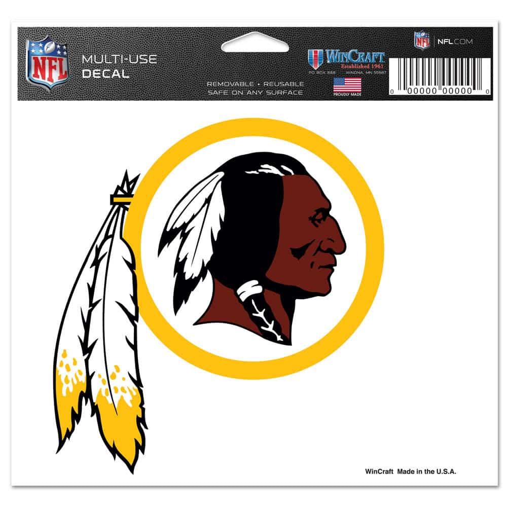 Washington Redskins 5"x6" Color Multi-Use Decal