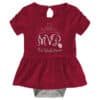 Oklahoma Sooners Baby Girls Crimson MVP Princess 3 Piece Creeper Set - Image 5