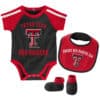 Texas Tech Red Raiders Baby Black 3 Piece Creeper Set - Image 6