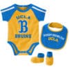 UCLA Bruins Baby Gold Blue 3 Piece Creeper Set - Image 6