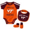 Virginia Tech Hokies Baby Orange 3 Piece Creeper Set - Image 6