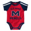 Mississippi Ole Miss Rebels Red Navy 3 Piece Creeper Set - Image 4