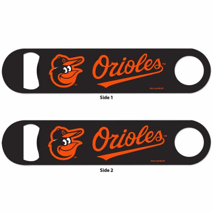 Baltimore Orioles Black Metal Bottle Opener 2-Sided