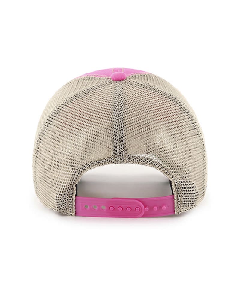Michigan Wolverines Women's 47 Brand Pink Trawler Clean Up Khaki Mesh Snapback Hat - Image 2