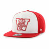 Wisconsin Badgers 47 Brand Sure Shot Accent Red Snapback Adjustable Hat - Image 3