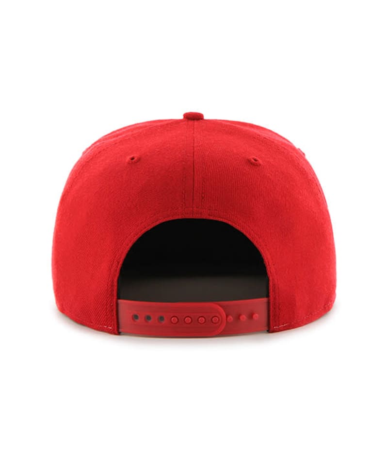Wisconsin Badgers 47 Brand Sure Shot Accent Red Snapback Adjustable Hat - Image 2