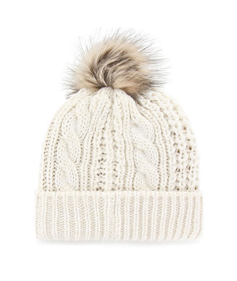 Chicago Bears Women's 47 Brand White Cream Meeko Cuff Knit Hat - Image 2