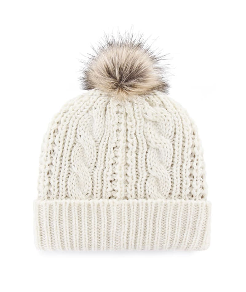 San Francisco 49ers Women's 47 Brand White Cream Meeko Cuff Knit Hat - Image 2