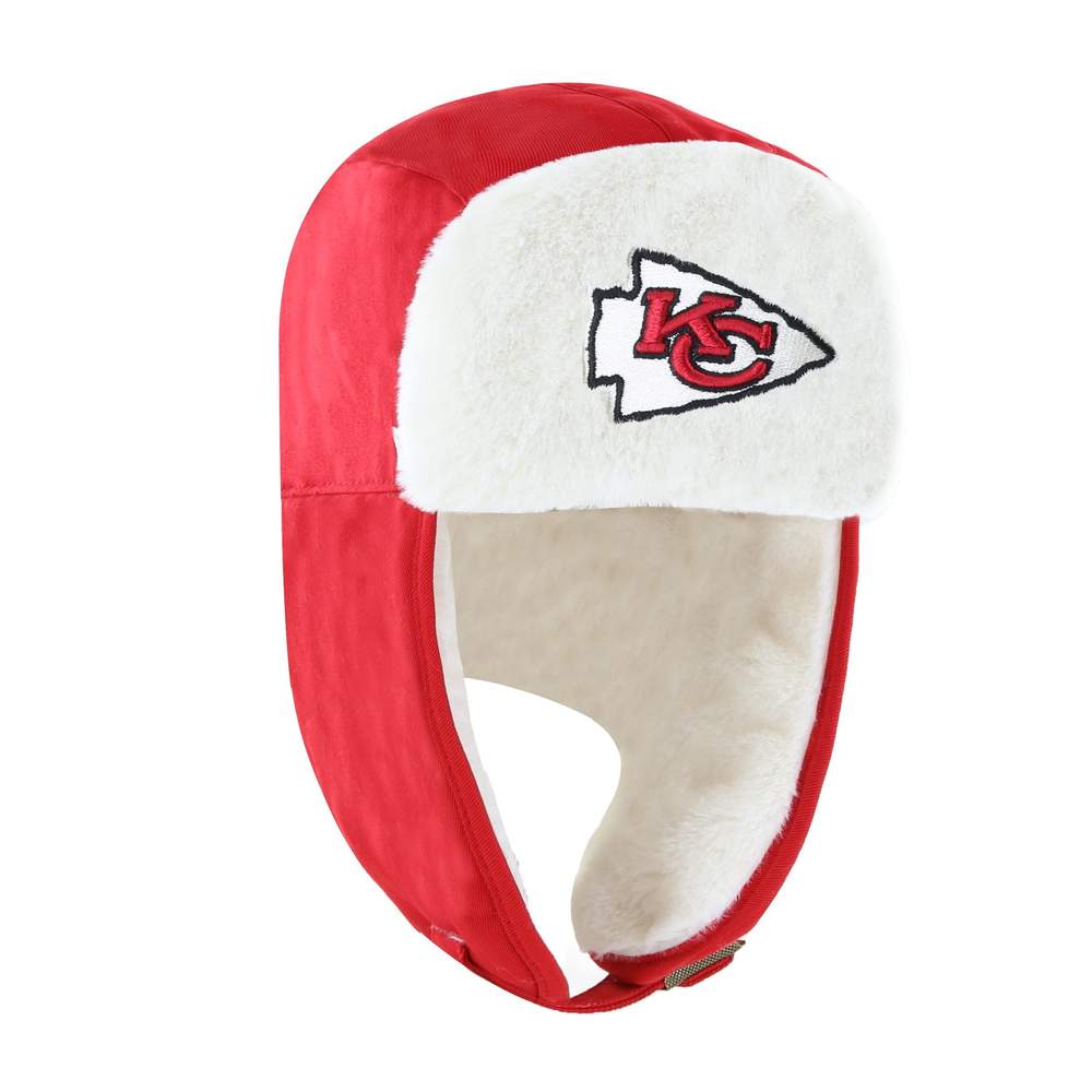 Kansas City Chiefs 47 Brand Red Trapper Knit Winter Hat - Image 4