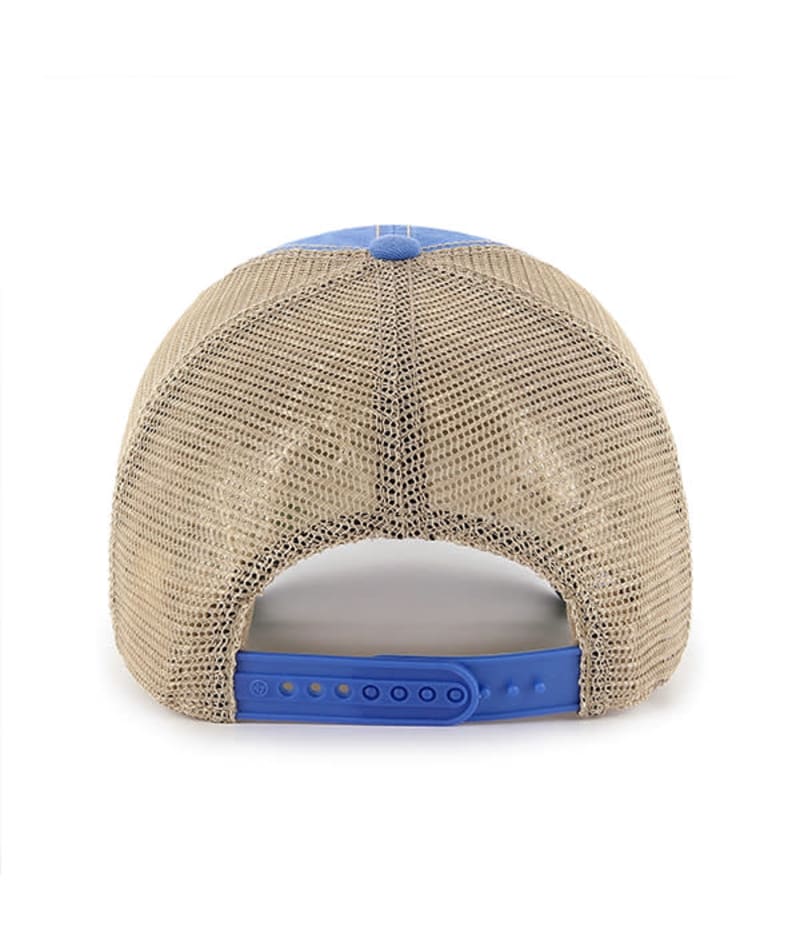 Detroit Lions 47 Brand Blue Raz Trawler Clean Up Khaki Mesh Snapback Hat - Image 2