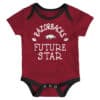 Arkansas Razorbacks Baby 3 Pack Future Star Onesie Creeper Set - Image 2