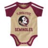 Florida State Seminoles Baby Gold Garnet 3 Piece Creeper Set - Image 5