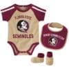 Florida State Seminoles Baby Gold Garnet 3 Piece Creeper Set - Image 6