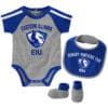 Eastern Illinois EIU Panthers Baby Gray 3 Piece Creeper Set - Image 6