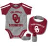 Oklahoma Sooners Baby Gray 3 Piece Creeper Set - Image 6