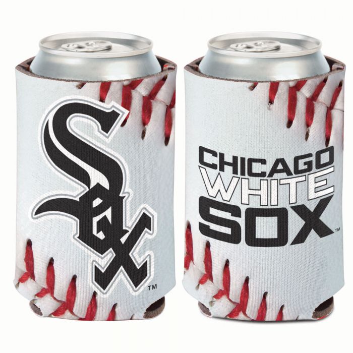 Chicago White Sox 12 oz Ball Design White Can Cooler Holder