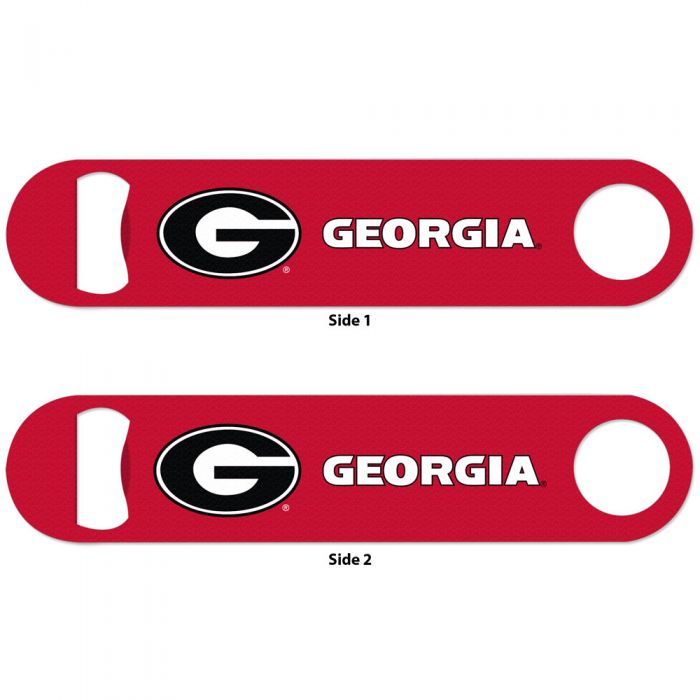 Georgia Bulldogs Red Metal Bottle Opener 2-Sided